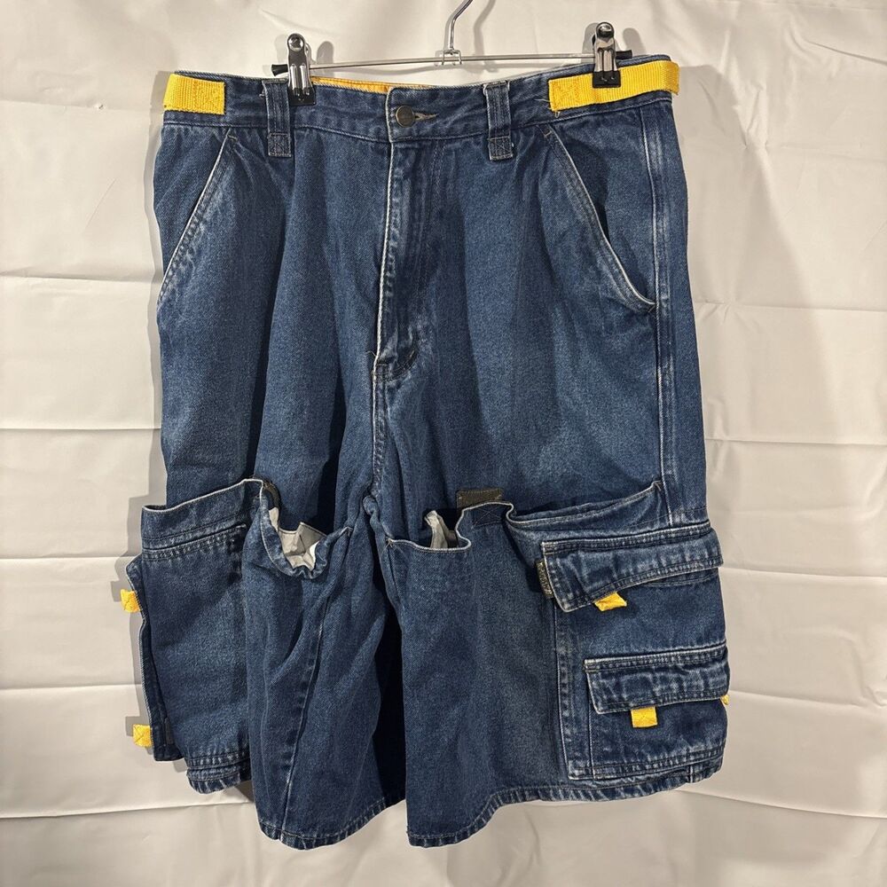 Vintage Baggy Machine Jean Denim Shorts Men’s 34 (Jnco Style) 12” Inseam